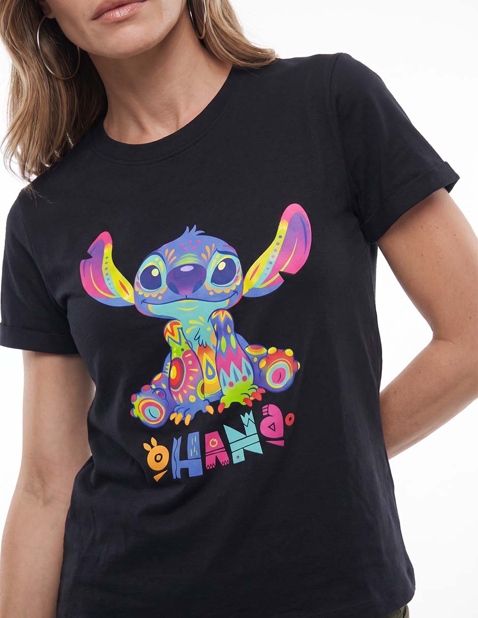 Playera manga corta cuello redondo para mujer 4