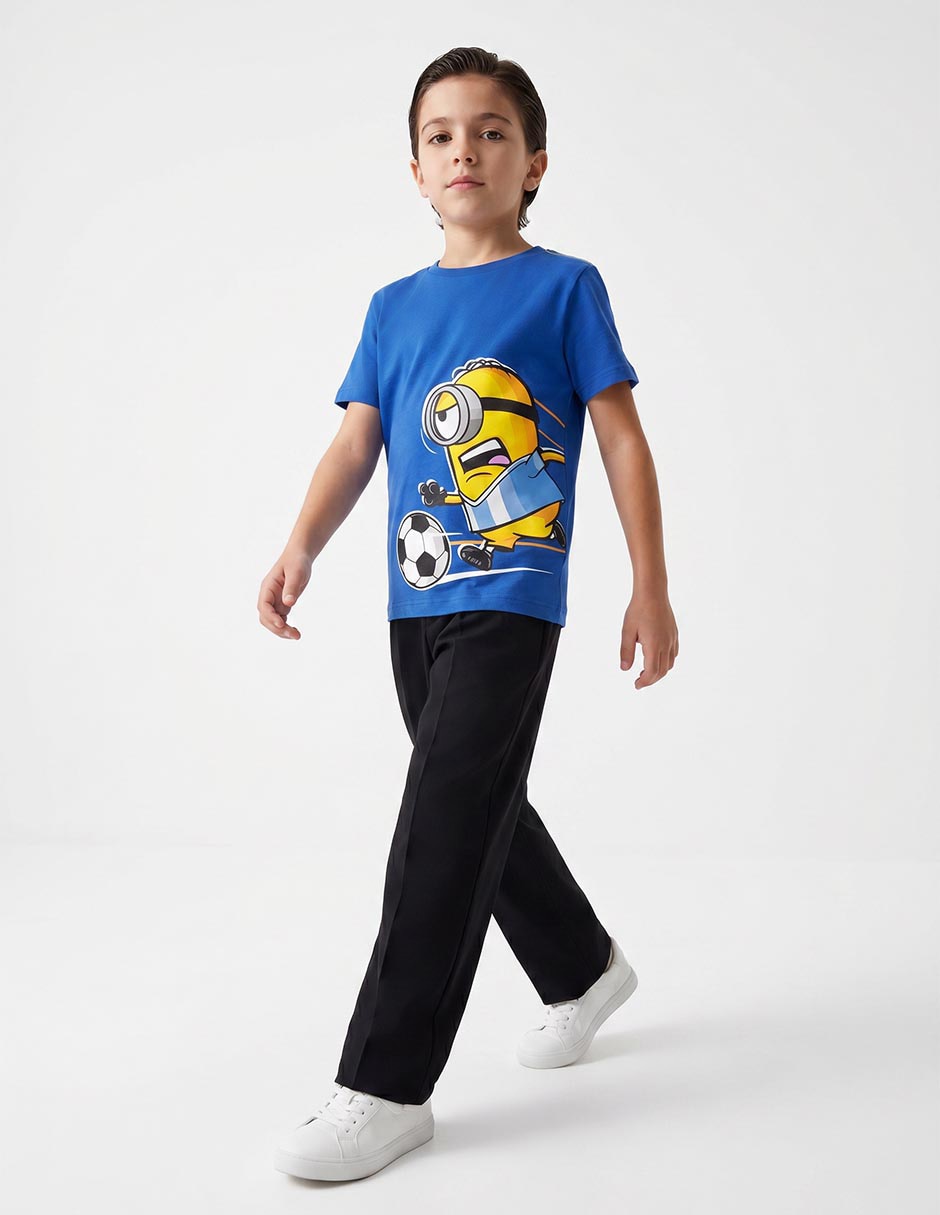 Playera Universal Minions manga corta para niño