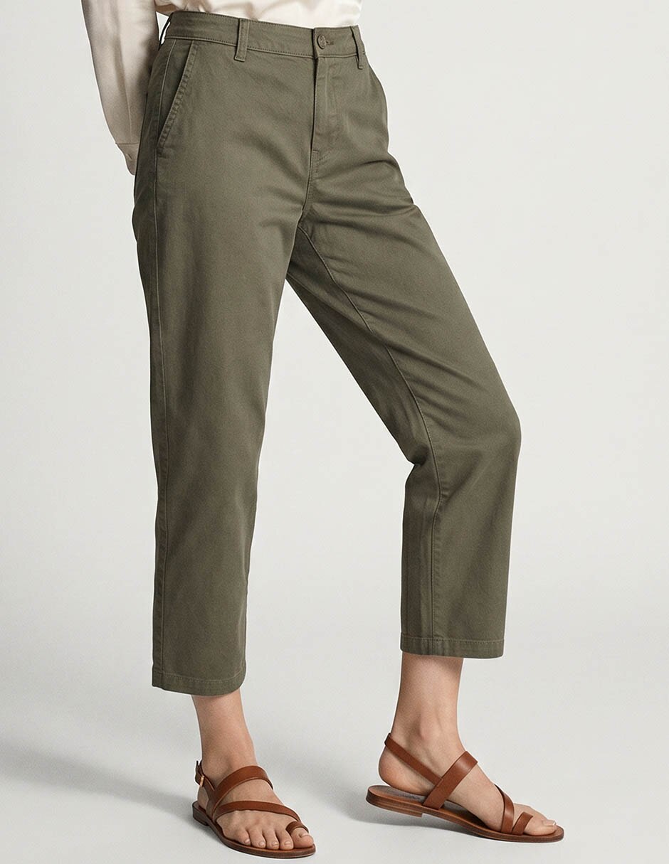 Pantalón Capri regular para mujer