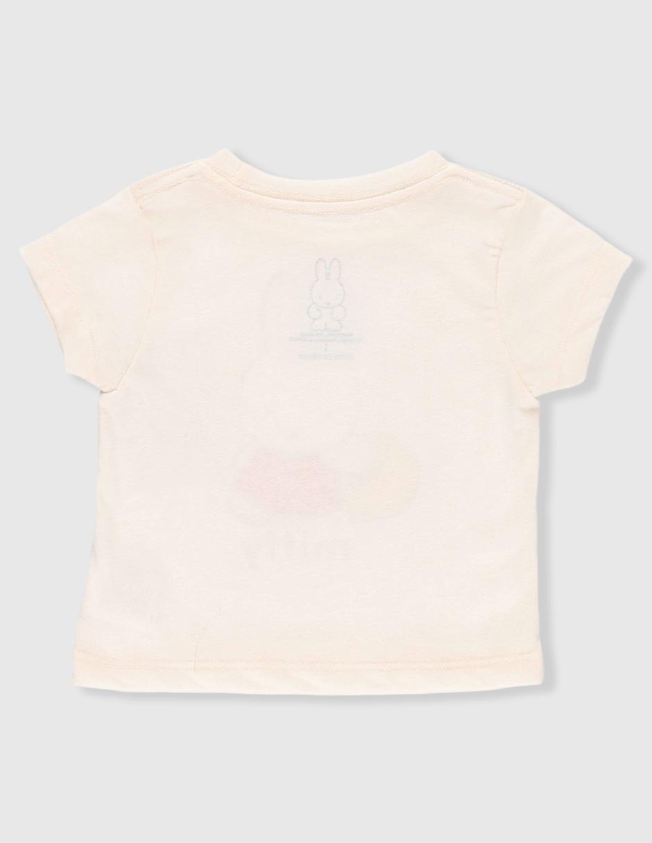 Playera Miffy manga corta para bebé niño