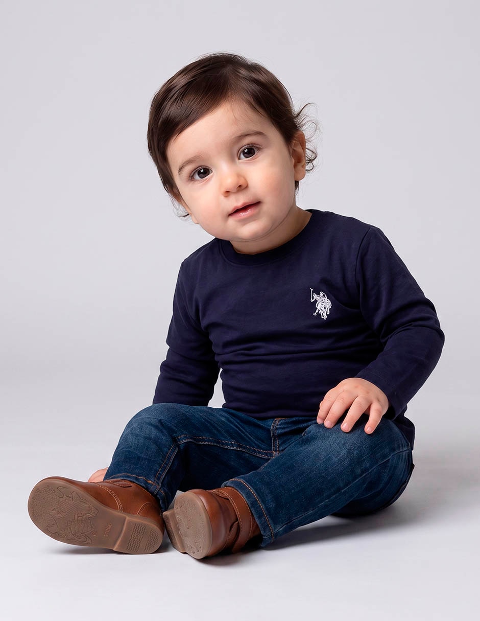 Playera manga larga para niño