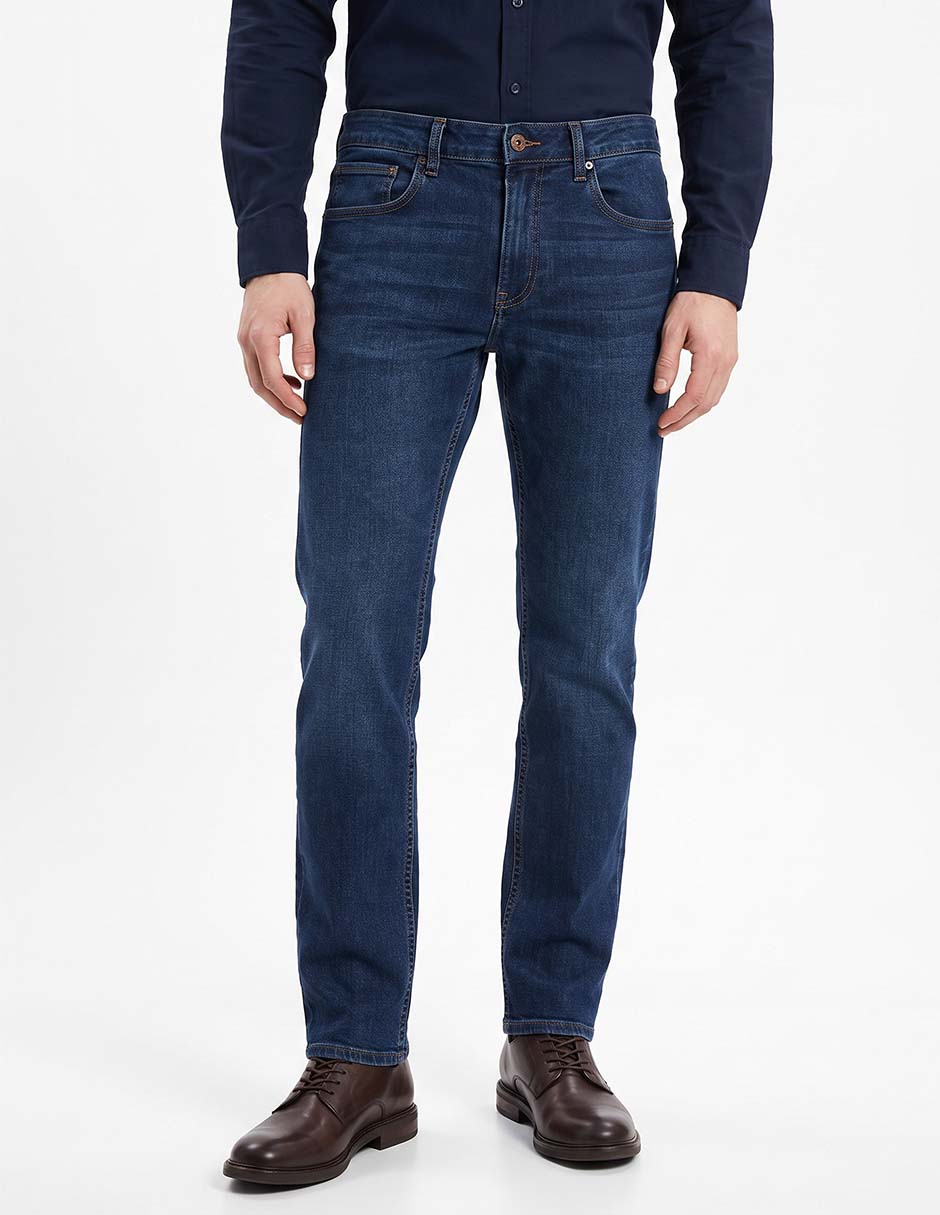 Jeans recto lavado whisker para hombre Jeans recto lavado whisker para hombre
