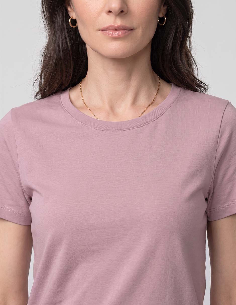Playera manga corta cuello redondo para mujer 2