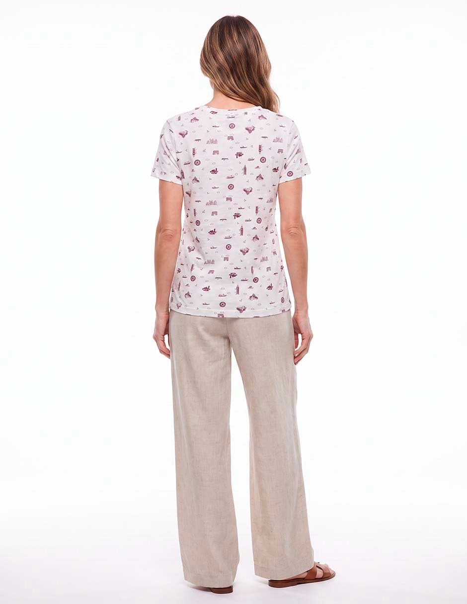 Playera manga corta cuello v para mujer 4