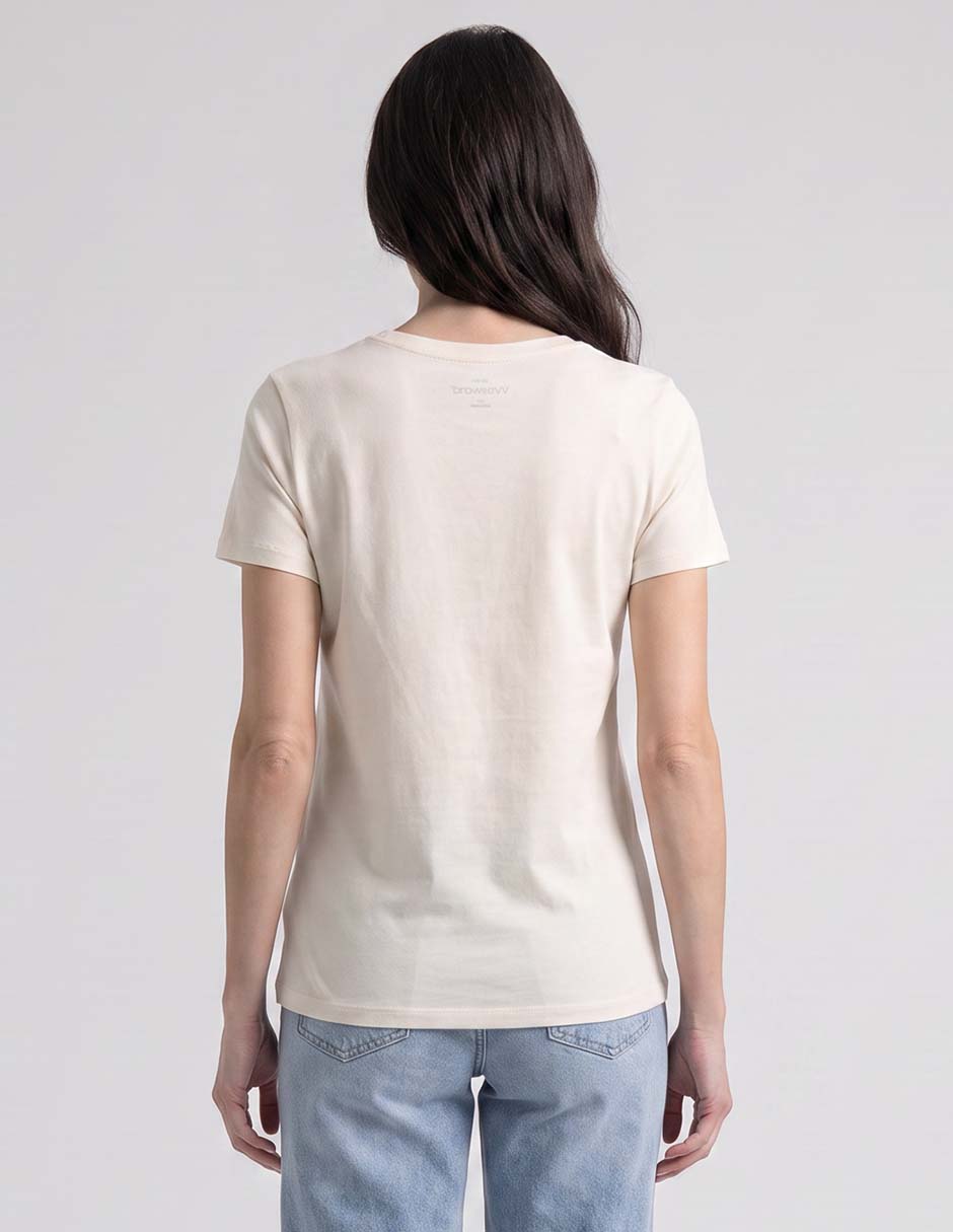 Playera manga corta cuello redondo mujer 4