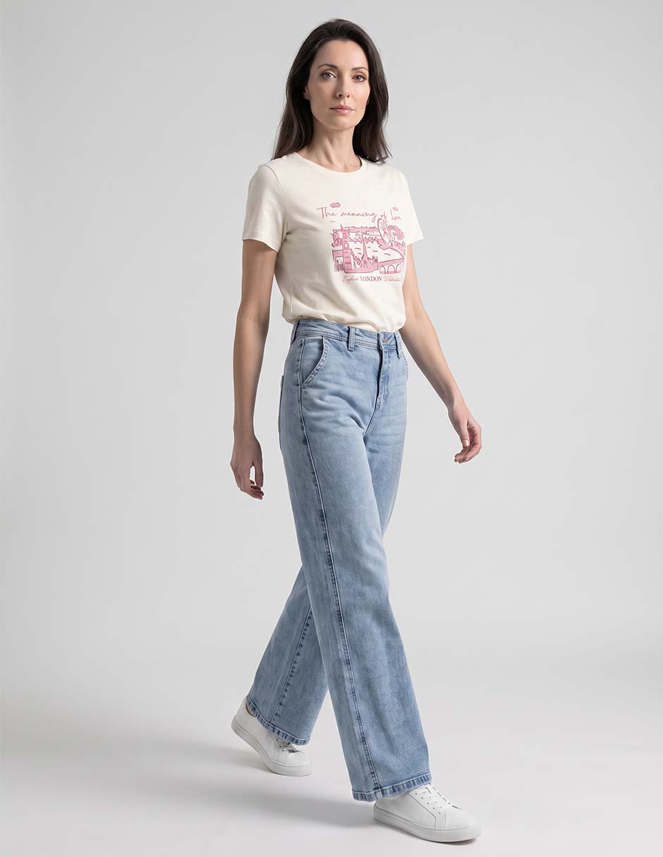 Playera manga corta cuello redondo mujer 3
