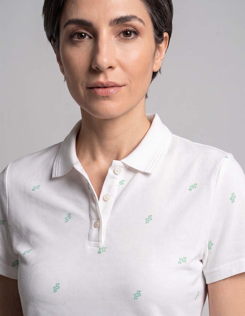 Playera manga corta cuello polo mujer 3