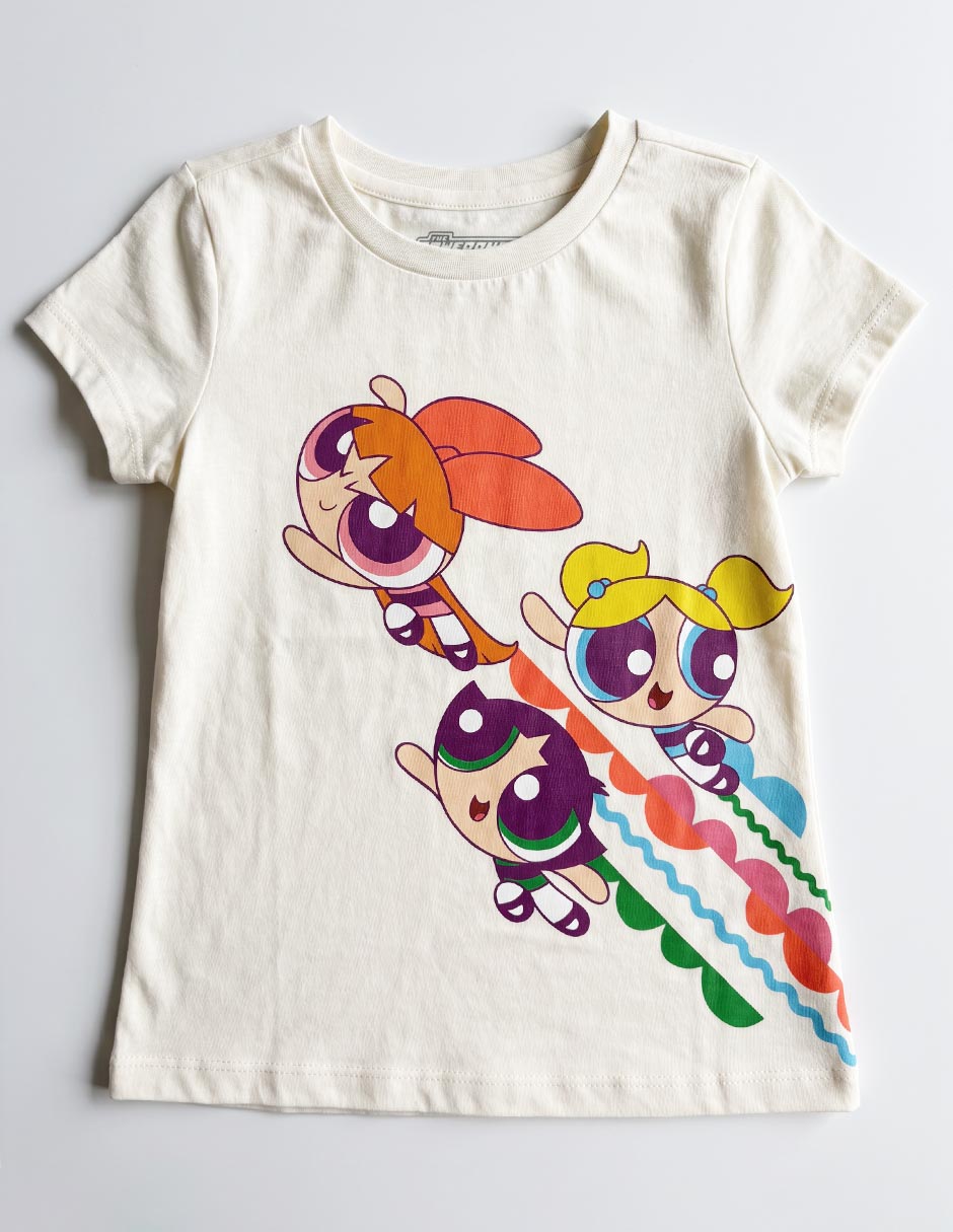 Playera Las Chicas Superpoderosas manga corta para niña Playera Las Chicas Superpoderosas manga corta para niña