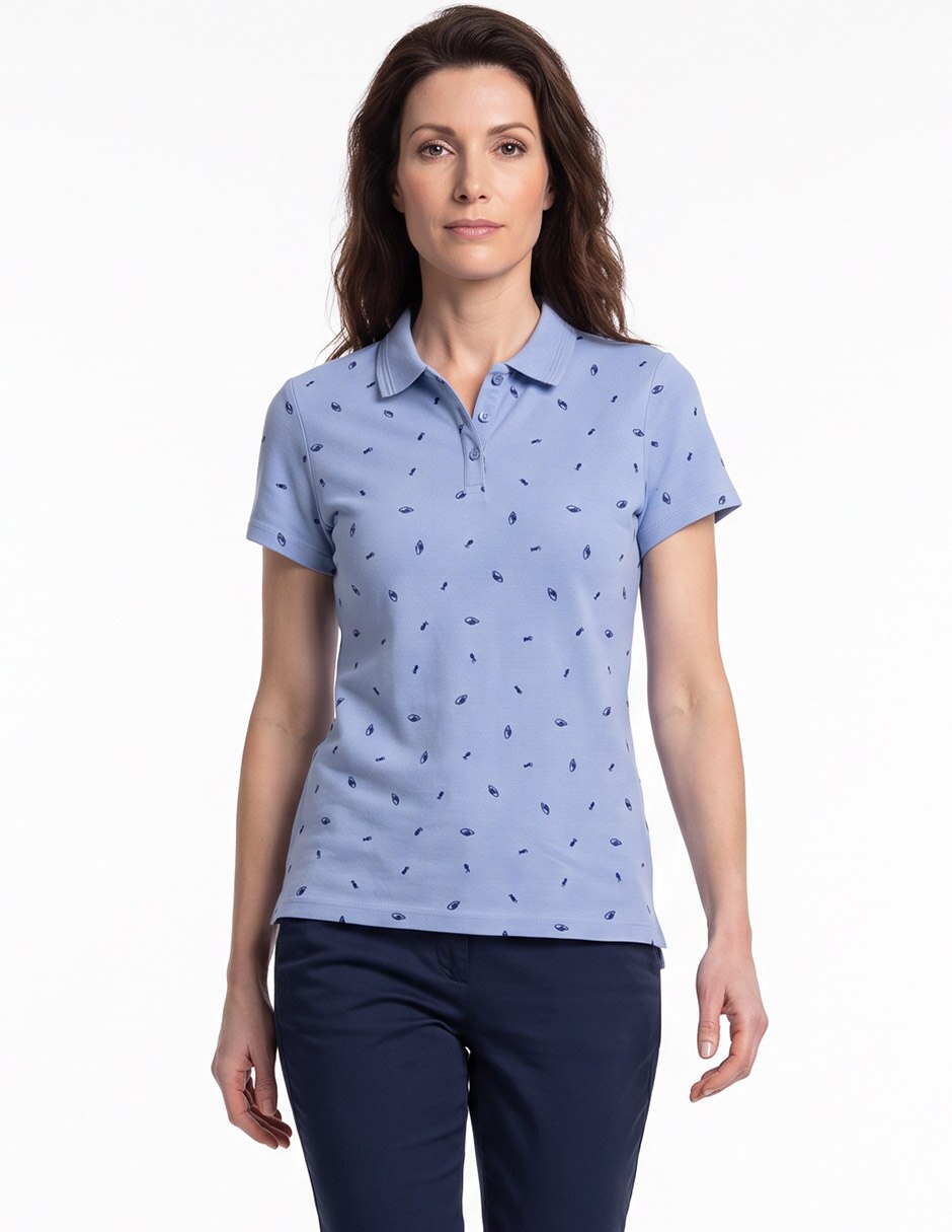 Playera manga corta cuello camisero para mujer Playera manga corta cuello camisero para mujer